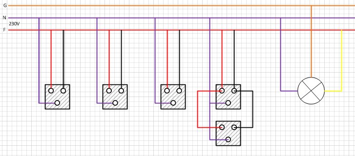 schematic hallway lights